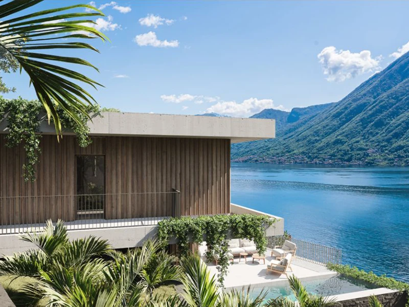 Dolce Vita Real Estate - Super Modern new built villa with swimming pool and spectacular lake view in Argegno